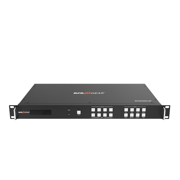 Bzbgear 4x4 4K UHD HDMI Video Wall Processor & Seamless Matrix Switcher with Scaler, IR and Audio - BZ-MVS4X4-4K