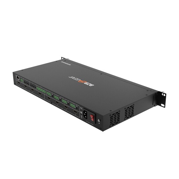 Bzbgear 4x4 4K UHD HDMI Video Wall Processor & Seamless Matrix Switcher with Scaler, IR and Audio - BZ-MVS4X4-4K