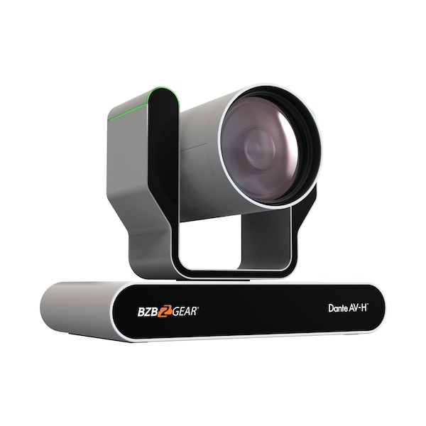 Bzbgear 12X 4K UHD AUTO TRACKING HDMI 2.0/12G-SDI/USB 2.0/USB 3.0 Dante AV-H Live Streaming PTZ Camera, Wht - BG-ADAMO-4KDA12X-W