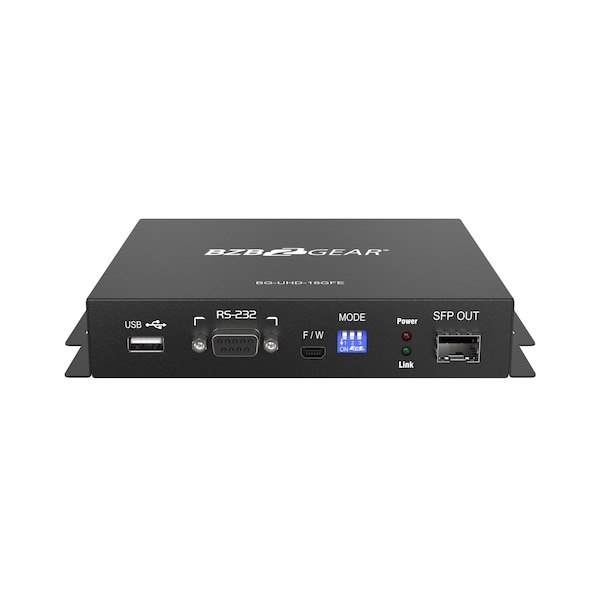 Bzbgear 4K HDMI USB KVM Extender Kit Over fiber w/HDR, 2-Way IR & RS-232 & TAA Compliant No SFP - BG-UHD-18GFE