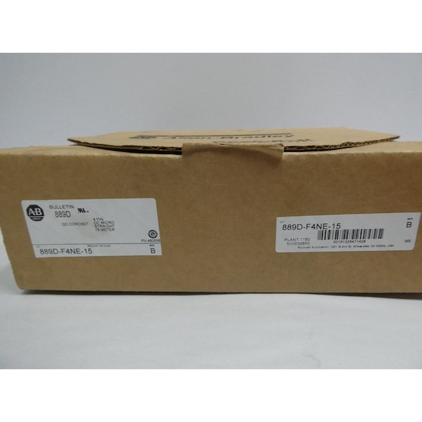 Allen Bradley - Cable de cordón recto de 15M de 4 pines DC Micro Straight QD - 889D-F4NE-15