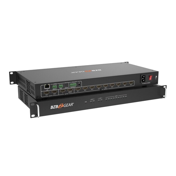 Bzbgear 3x3 4K UHD HDMI Video Wall Processor with IP/RS232 Control Supports 1X3/1X4/2X2 up to 3x3 Layout - BG-UHD-VW29