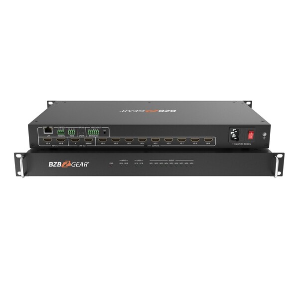 Bzbgear 3x3 4K UHD HDMI Video Wall Processor with IP/RS232 Control Supports 1X3/1X4/2X2 up to 3x3 Layout - BG-UHD-VW29