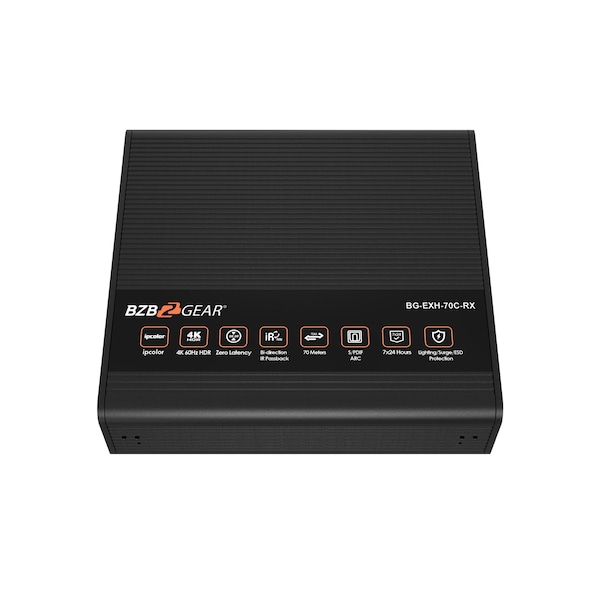 Bzbgear 4K UHD HDMI Extender with Bi-directional IR and Zero Latency up to 230ft - BG-EXH-70C