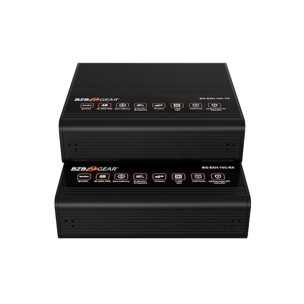 Bzbgear 4K UHD HDMI Extender with Bi-directional IR and Zero Latency up to 230ft - BG-EXH-70C