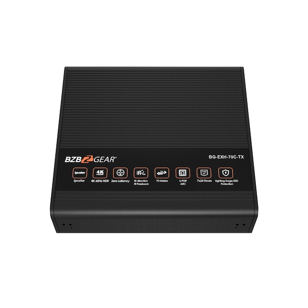 Bzbgear 4K UHD HDMI Extender with Bi-directional IR and Zero Latency up to 230ft - BG-EXH-70C