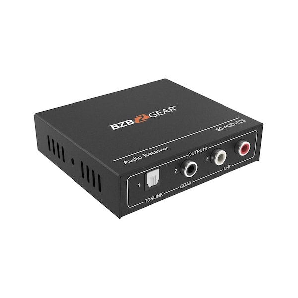 Bzbgear Long Range Digital/Analog Audio Extender Kit over Cat5e/6/7 up to 950ft Stereo/TOSLINK/COAX - BG-AUD-TCS