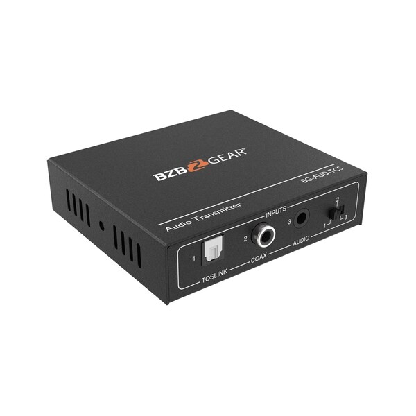 Bzbgear Long Range Digital/Analog Audio Extender Kit over Cat5e/6/7 up to 950ft Stereo/TOSLINK/COAX - BG-AUD-TCS