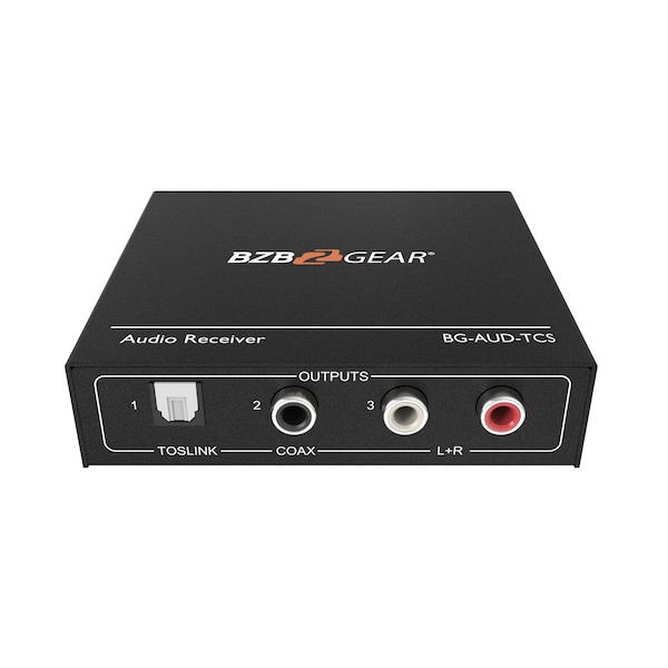 Bzbgear Long Range Digital/Analog Audio Extender Kit over Cat5e/6/7 up to 950ft Stereo/TOSLINK/COAX - BG-AUD-TCS