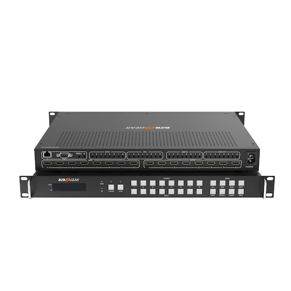Bzbgear 8x8 4k UHD HDMI Video Wall Processor & Seamless Matrix Switcher w/Scaler, IR and Audio - BZ-MVS8X8-4K