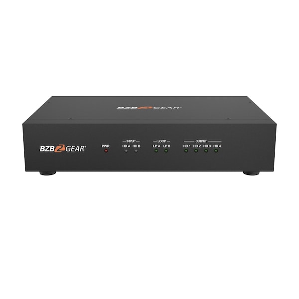 Bzbgear 2x2 4K UHD HDMI Video Wall Processor with IP/RS232 Control Supports 1X3/1X4/2X2/4X1 Layout - BG-UHD-VW24