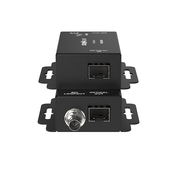 Bzbgear 4K UHD 12G SDI over Single mode SFP-type Fiber Optic Extender No SFP, Supports 12G/6G/3G/HD/SD-SDI - BG-FES12G