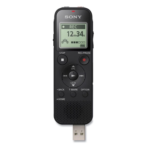 Sony ICD-PX470 Digital Voice Recorder, 4 GB, Black - ICDPX470