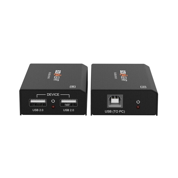 Bzbgear 2-Port USB 2.0 Extender Over a Single CAT5E/6/7 Cable up to 330ft - BG-USB-LR100