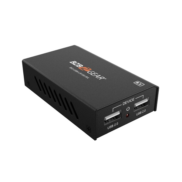 Bzbgear 2-Port USB 2.0 Extender Over a Single CAT5E/6/7 Cable up to 330ft - BG-USB-LR100