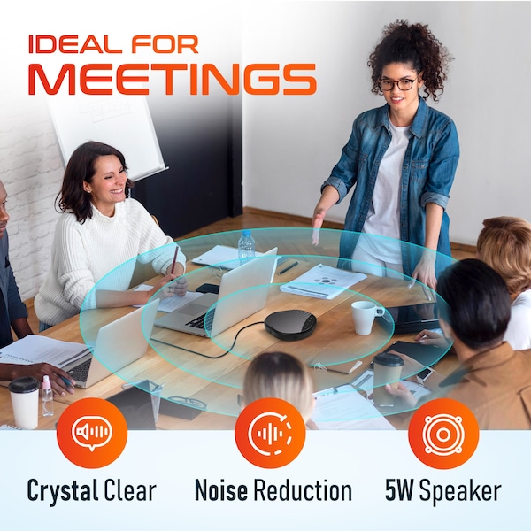 Delton C3900 USB Conference Speakerphone AI Noise Reduction Mic Auto Pair USB 360 Degree Audio Sound AEC - DSC3900-U