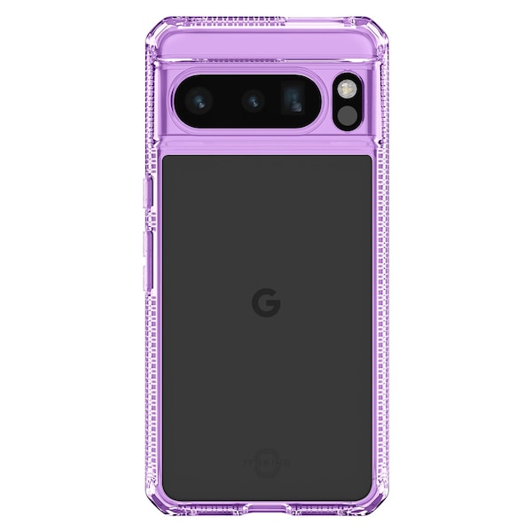Itskins Hybrid_r Clear Case For Google Pixel 8 Pro, Light Purple And Transparent - GGGP-HBMKC-LPTR