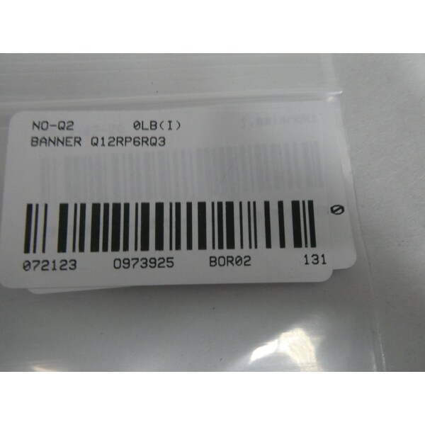 Banner WORLD-BEAM Sensor fotoeléctrico de 10-30V-DC - Q12RP6RQ3