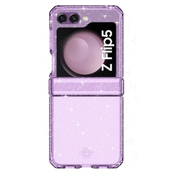 Itskins Supreme_r Hinge Spark Case For Samsung Galaxy Z Flip5, Transparent Purple - SGB5-SUHPK-LIPP