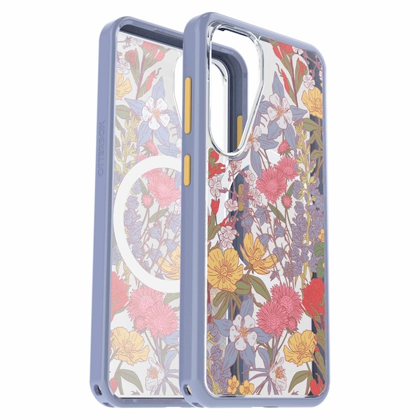 Otterbox Symmetry Clear Magnetic Case For Samsung Galaxy S25, Floral Clear - 77-97692