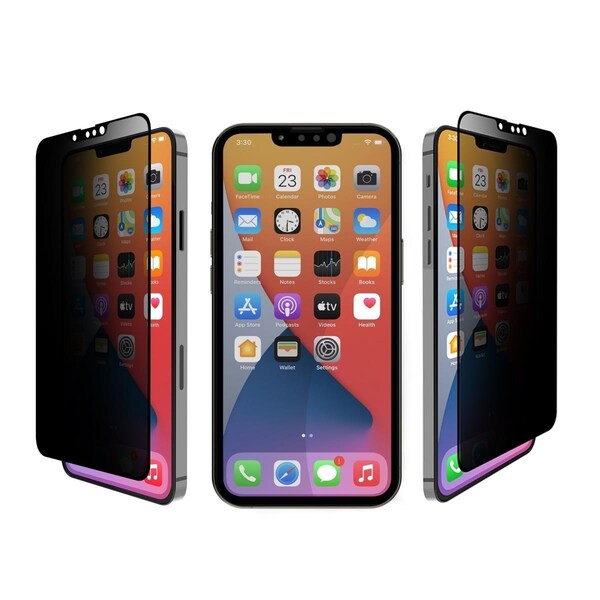 Jcpal 6.1 in. Preserver Privacy Glass Screen Protector for iPhone 14 - JCP4148