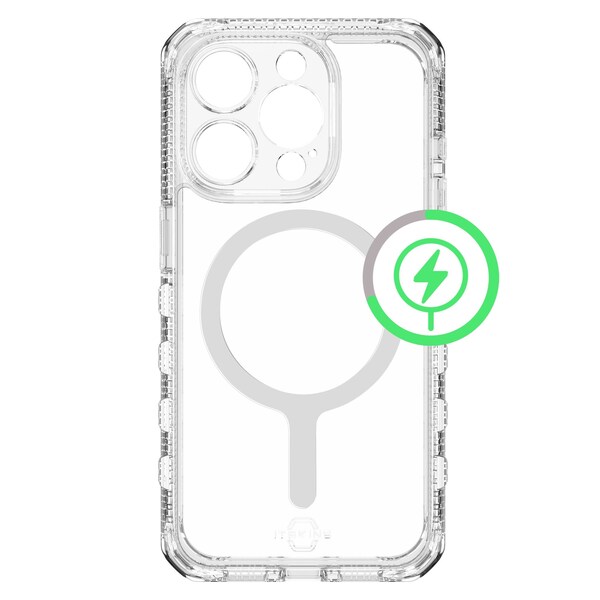 Itskins Supreme r Clear Magsafe Case For Apple Iphone 15 Pro, Transparent - AP5X-MGCLR-TRPR