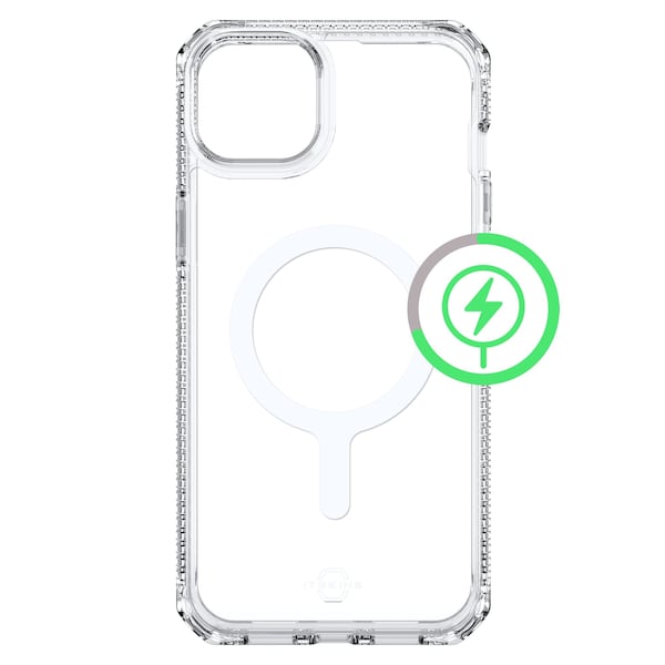 Itskins Hybrid r Clear Magsafe Case For Apple Iphone 15 Plus / Iphone 14 Plus, Transparent - AP5R-HMACR-TRSP