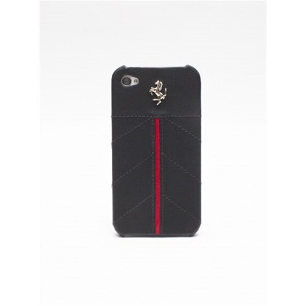 Masters Club Ferrari HARD CASE CALIFORNIA LEATHER IpHONE 4-4S BLK - FECFIP4B