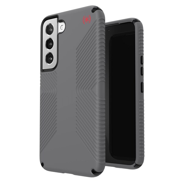 Speck Presidio Grip 2 Case For Samsung Galaxy S22, Graphite Grey And Black - 144238-9133