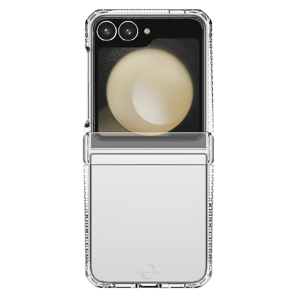 Itskins Hybrid_r Clear Hinge Case For Samsung Galaxy Z Flip6, Transparent - SGB6-HYICL-TRSP