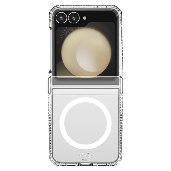 Itskins Hybrid_r Clear Hinge Magsafe Case For Samsung Galaxy Z Flip6, Transparent - SGB6-HIMCL-TRSP