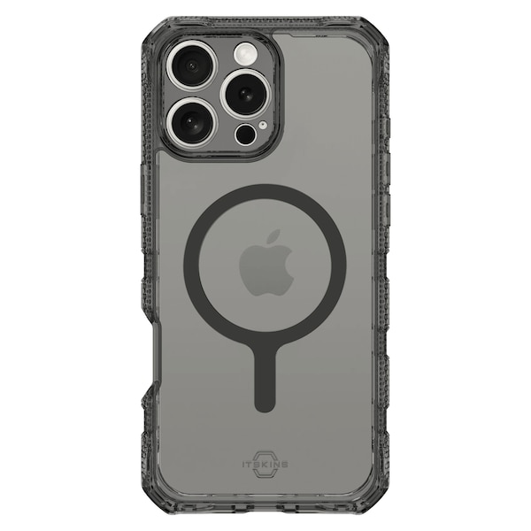 Itskins Supreme_r Clear Magsafe Case For Apple Iphone 16 Pro Max, Graphite - AP6U-MGCLR-GRPR