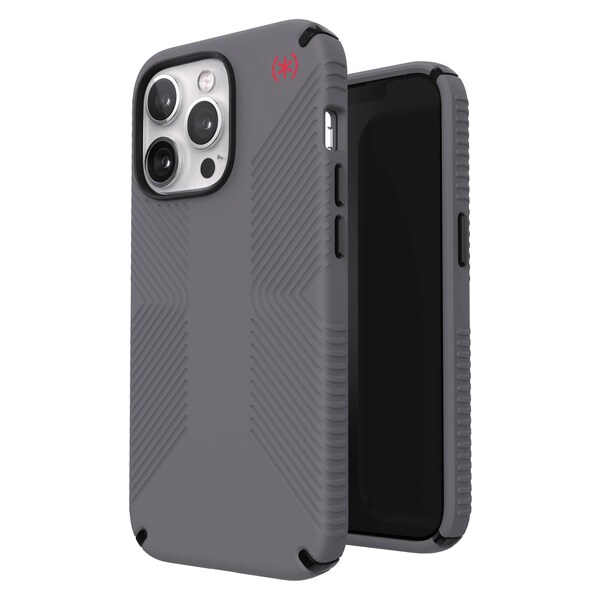 Speck Presidio2 Grip Case For Apple Iphone 13 Pro, Graphite Grey And Black - 141712-9133