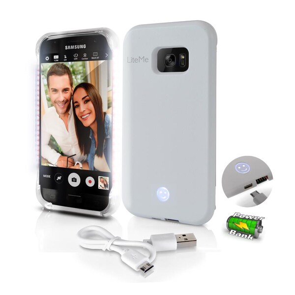 Serenelife Led Selfie Case For Samsung S7 Edge, SL302S7WT - SL302S7WT