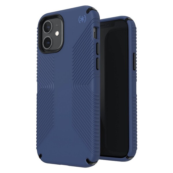 Speck Presidio2 Grip Case For Apple Iphone 12 / 12 Pro, Coastal Blue And Black - 138487-9128