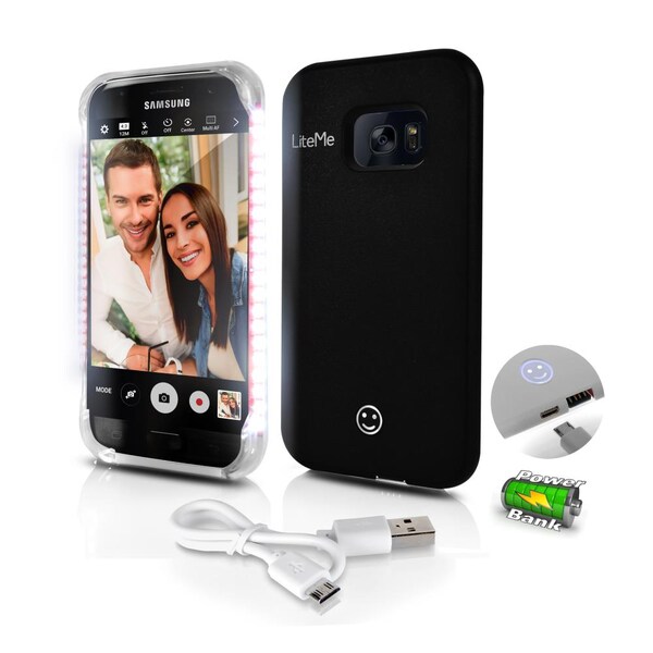 Serenelife Led Selfie Phone Case For Samsung S7, SL301S7BK - SL301S7BK