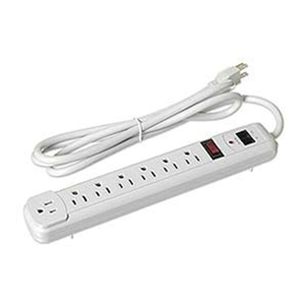 Efilliate Reseller Efilliate Reseller 112 0100 7 Outlet Plastic Power Strip; 6 ft. - 112 0100