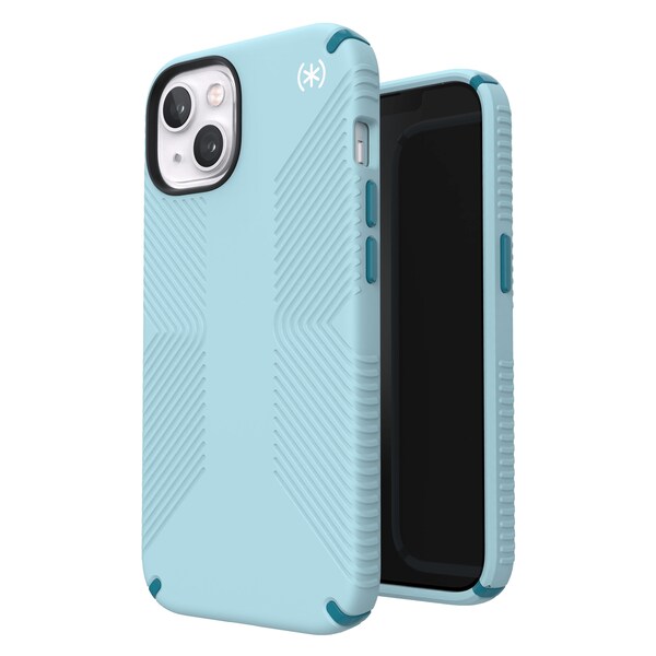 Speck Presidio2 Grip Case For Apple Iphone 13, Fountain Teal - 141689-9602
