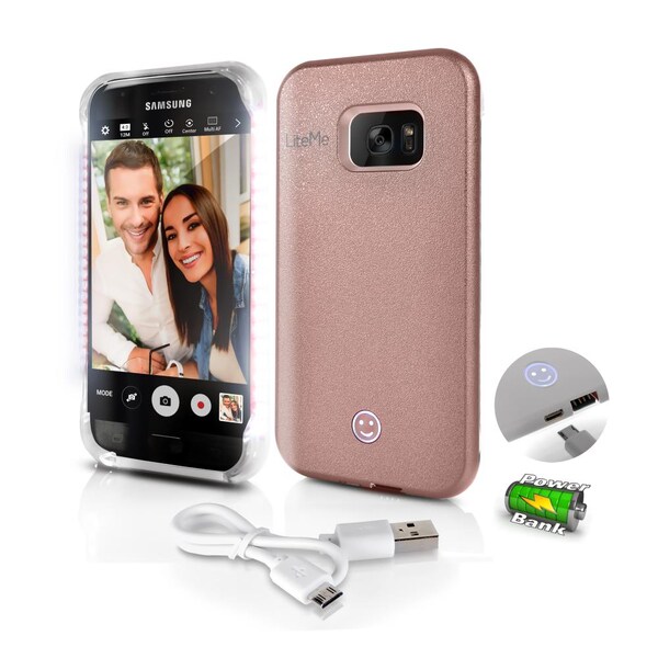 Serenelife Led Selfie Case For Samsung S7 Edge, SL302S7RG - SL302S7RG