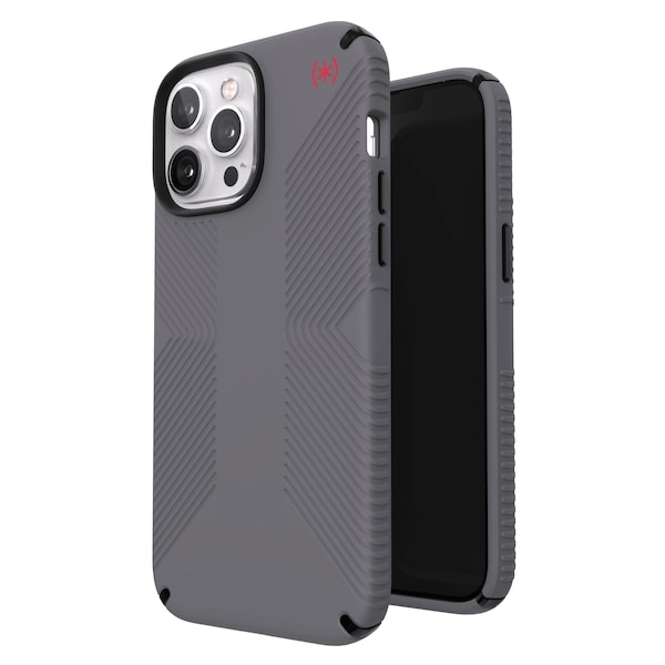 Speck Presidio2 Grip Case For Apple Iphone 13 Pro Max / 12 Pro Max, Graphite Grey And Black - 141735-9133