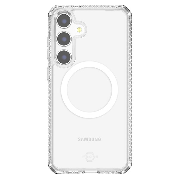 Itskins Hybrid_r Clear Magsafe Case For Samsung Galaxy S25, Transparent - SGZR-HMACR-TRSP