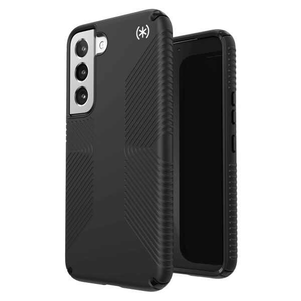 Speck Presidio Grip 2 Case For Samsung Galaxy S22, Black And White - 144238-D143