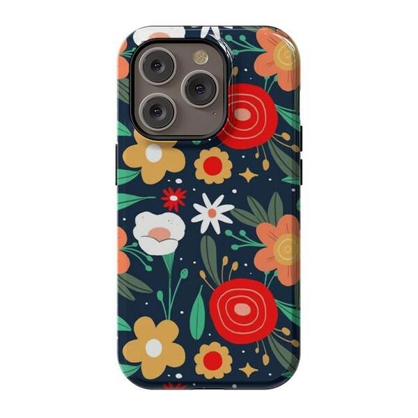 Artscase StrongFit Designer Cases for iPhone 14 Pro, Orange - Wild Flowers - AC-02229120