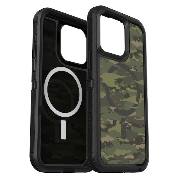 Otterbox Defender Pro Xt Clear Magsafe Case For Apple Iphone 15 Pro Max , Woodland Camo - 77-93324