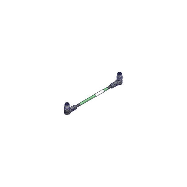 Cable de extremos dobles Woodhead Micro-Change (M12), 4 polos, macho (90 grados) a macho (90 grados) - E11A06312M020