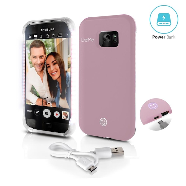 Serenelife Led Selfie Case For Samsung S7 Edge, SL302S7PN - SL302S7PN
