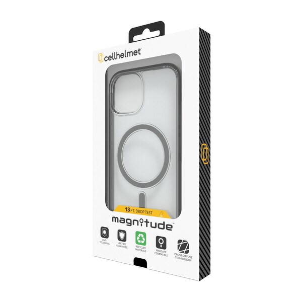 Cellhelmet Magnitude Series MagSafe-Compatible Case, iPhone 15 Pro Max; Onyx Black - C-MAG-I15-6.7PROMAX-OB
