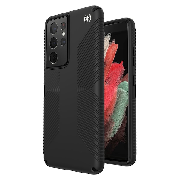Speck Presidio Grip 2 Case For Samsung Galaxy S21 Ultra 5g, Black - 139904-D143