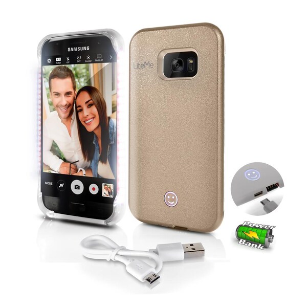 Serenelife Led Selfie Phone Case For Samsung S7, SL301S7GD - SL301S7GD
