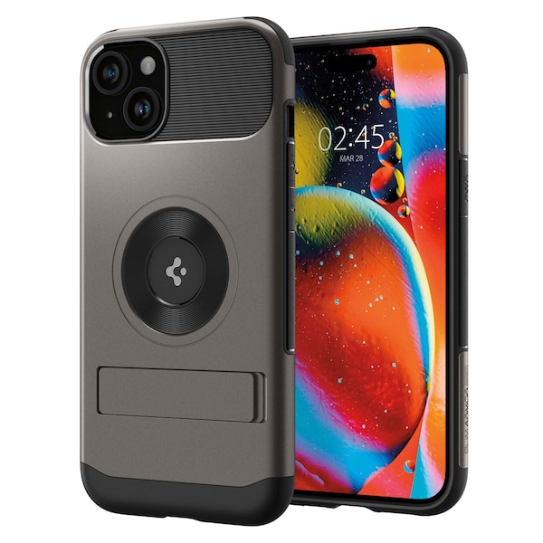 Spigen Slim Armor Magsafe Case For Apple Iphone 15, Gunmetal - ACS06486
